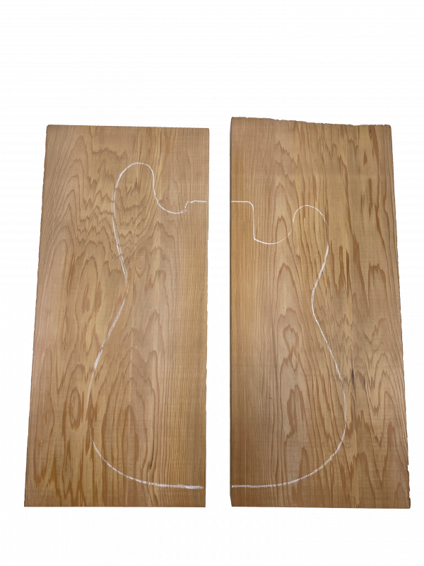 Body Western Red Cedar Canadian Origin, grainmatched, 2-pcs.